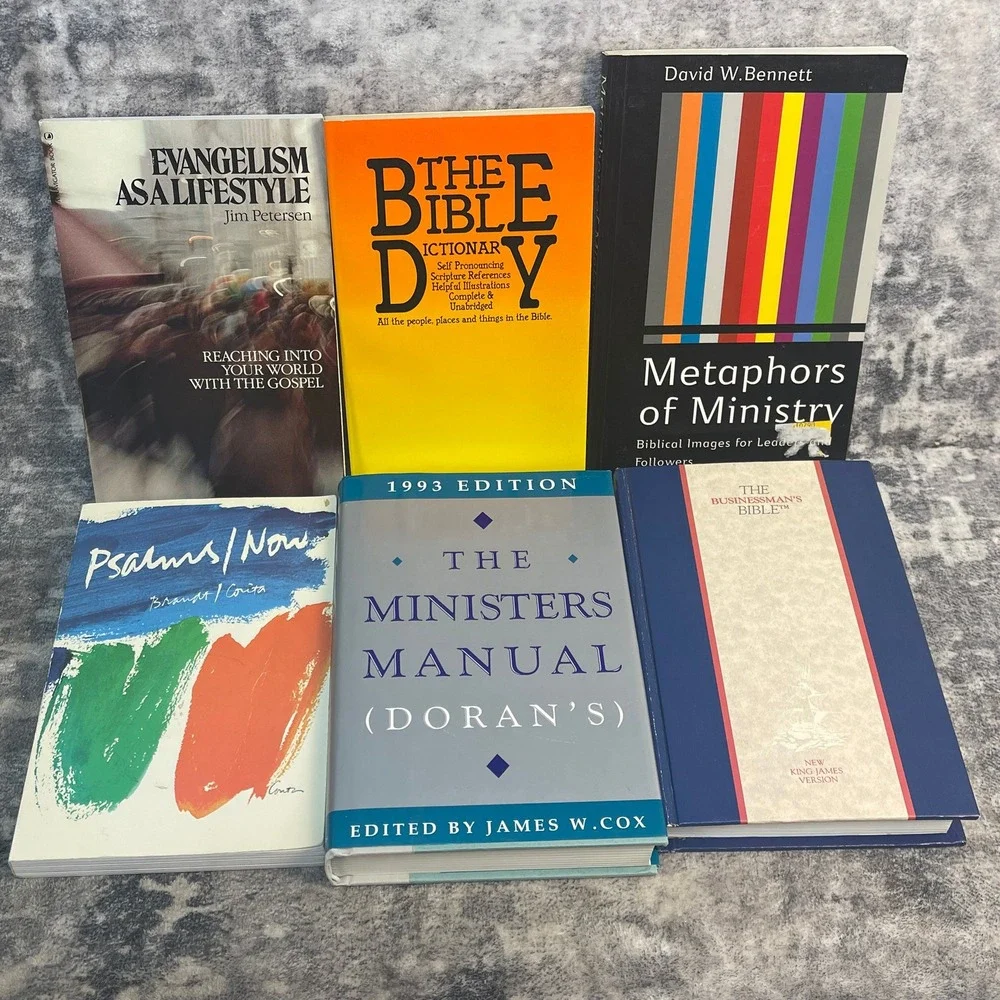 Christian Ministry 6 Book Lot Evangelism Bible Dictionary Minister's Manual NKJV